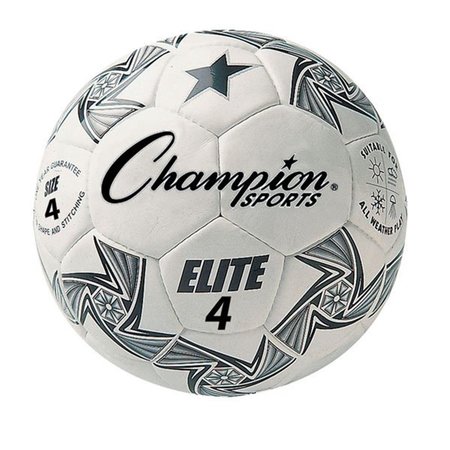 CHAMPION SPORTS Champion Sports ELITE4 Elite Soccer Ball; White & Black - Size 4 ELITE4